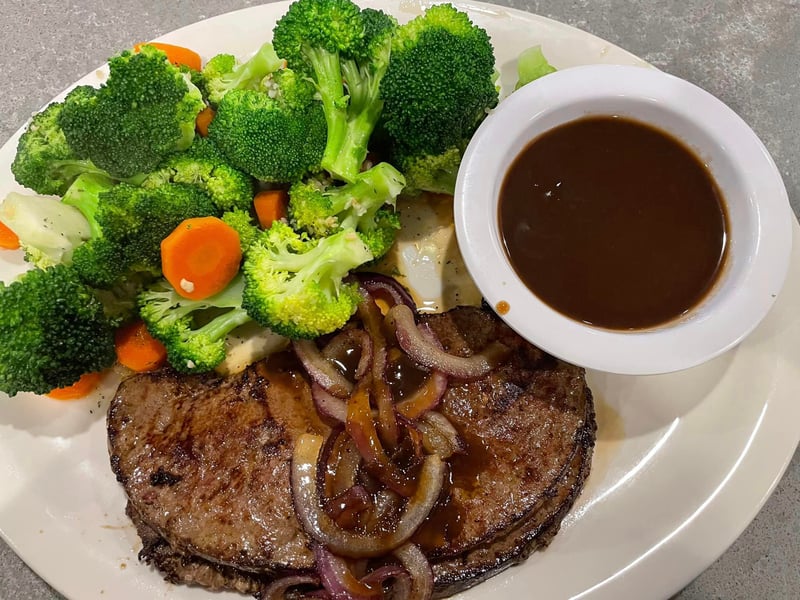 Steak & Broccoli Dinner at JP's Bistro Martinez CA